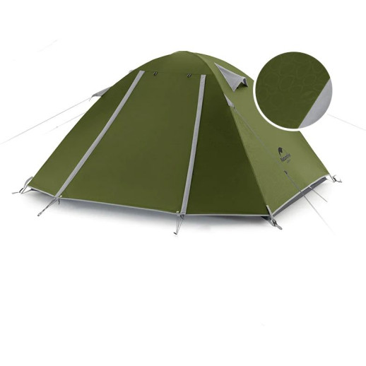 Палатка двухместная Naturehike P-Series NH18Z022-P, 210T/65D, темно-зеленая (6927595783627)