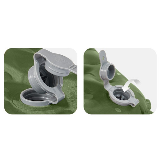 Матрац надувний надлегкий двомісний Naturehike CNK2450WS014, із мішком для надування, прямокутний зелений
