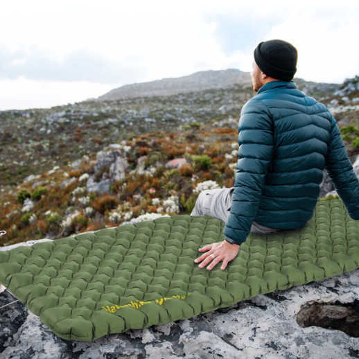 Матрац надувний надлегкий двомісний Naturehike CNK2450WS014, із мішком для надування, прямокутний зелений
