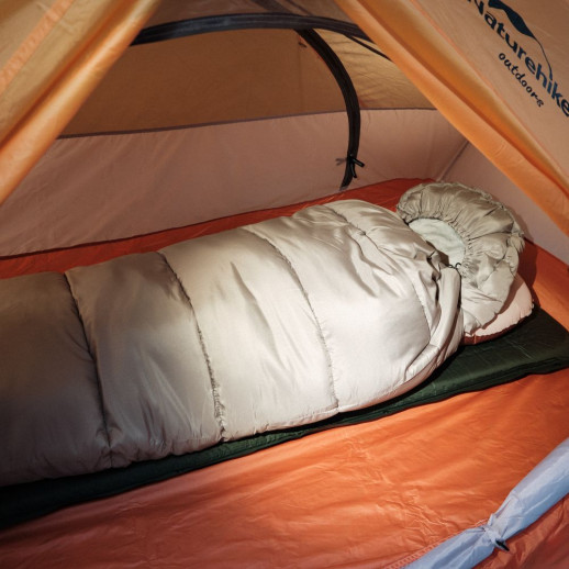 Спальник з капюшоном Naturehike M400 NH20MSD02, (1°c), правий, зелений