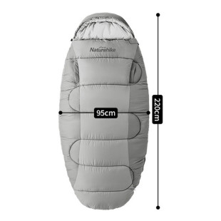 Спальний мішок овальний Naturehike PS300 CNK2350WS026, сірий