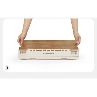 Складаний контейнер Naturehike CNK2450XB020, 52 л, бежево-сірий