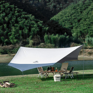 Тент кемпінговий Naturehike UPF50 + Hexagon tarp з двома стійками, 520*460 см