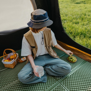 Килимок складаний подвійний IXPE Naturehike CNK2450WS044, алюмінієва плівка, 200x120х1,8 см, синій