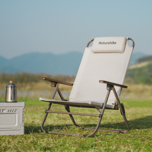 Крісло складане Naturehike CNK2550JJ012, сталь, бежевий