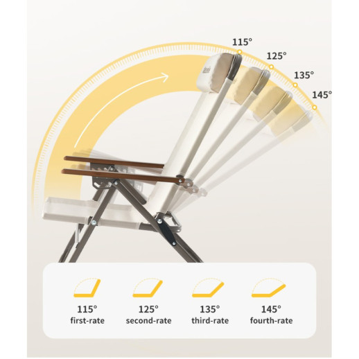 Крісло складане Naturehike CNK2550JJ012, сталь, чорний