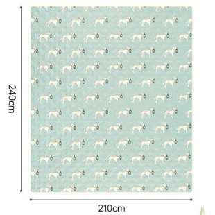 Килимок для пікніка Naturehike CNK2350WS010 210*240 см, блакитний із принтом