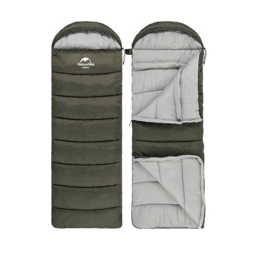 Спальник з капюшоном Naturehike U250S NH20MSD07, (0°C), лівий, темно-зелений