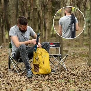 Стілець складаний Naturehike NH16J001-J, 600D Oxford /сталь, чорний