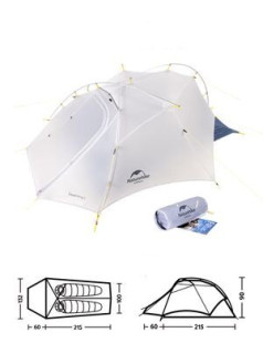 Палатка Naturehike CloudUP - Wing II (2-х местная) 15D silicone NH19ZP083
