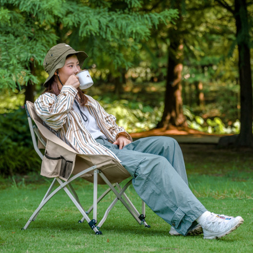 Стілець складаний Naturehike Stellaluna T04 CNK2550JJ022, вуглецева сталь, чорний