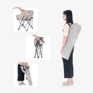 Крісло складне Naturehike NH20JJ022 600D Oxford Cotton / сталь, бежевий