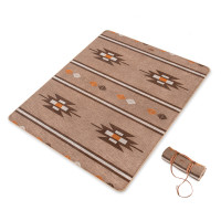 Плед Naturehike Outdoor Warm Geometric NH20FS036, коричневий