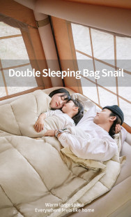 Спальний мішок двомісний Naturehike CNH22SD003, бежевий