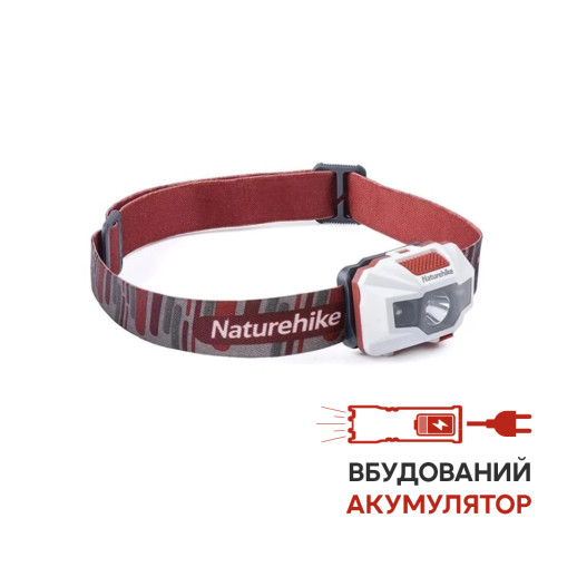 Ліхтар налобний Naturehike TD-02 NH00T002-D, біло-червоний