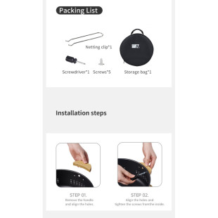 Настільна кругла піч із решіткою Naturehike CNK2550CF010, 36*32.6*12 см, хромоване залізо