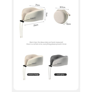 Подушка бавовняна для шиї, з пам'яттю Naturehike CNK2450WS019, бежева