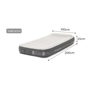 Самонадувний матрац, одномісний, із вбудованою помпою Naturehike CNK2450WS040, 250 мм, сірий