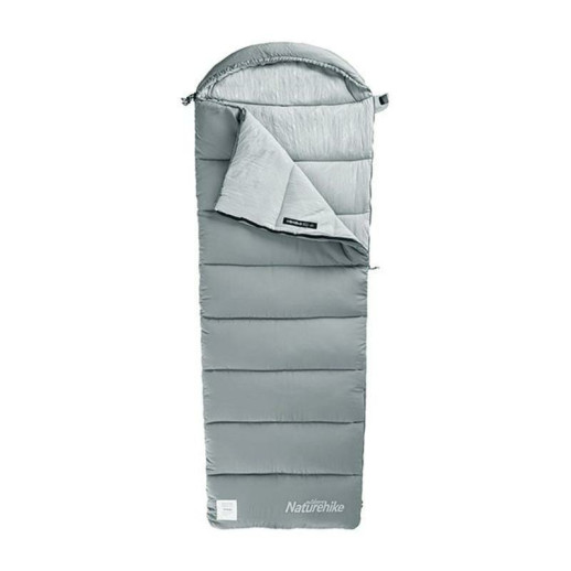 Спальник з капюшоном Naturehike M400 NH20MSD02, (1°C), лівий, сірий (6927595776049)