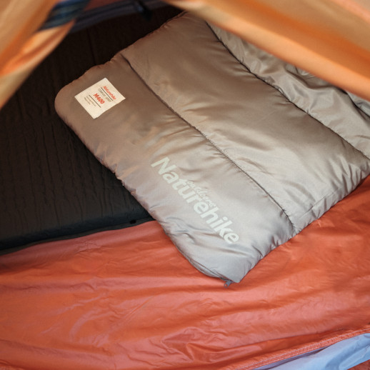 Спальник з капюшоном Naturehike M400 NH20MSD02, (1°C), правий, сірий (6927595776056)