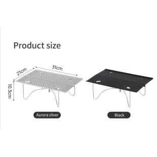 Складаний стіл Naturehike CNK2450JJ024, 31х21 см, алюміній, сірий