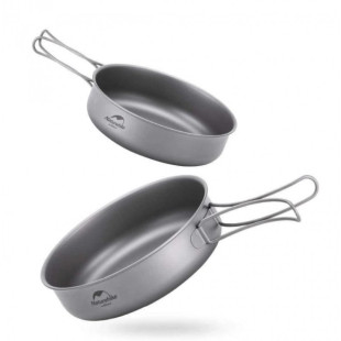 Сковорідка титанова з розкладною ручкою Naturehike NH18T010-A, 17 см