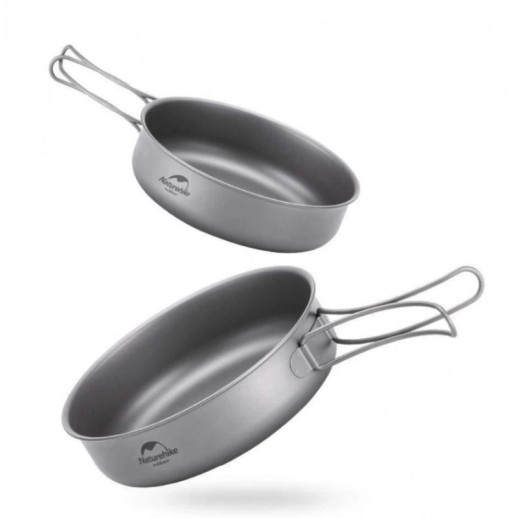 Сковорідка титанова з розкладною ручкою Naturehike NH18T010-A, 17 см