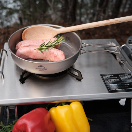 Сковорідка титанова з розкладною ручкою Naturehike NH18T010-A, 17 см
