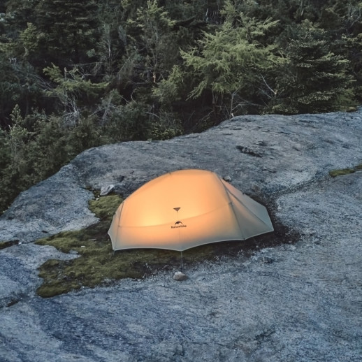 Намет надлегкий двомісний з футпринтом Naturehike Cloud Up Pro CNK2350WS020, 20D, світлий сірий