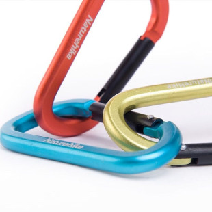 Карабін багатофункціональний Naturehike D-type 80 мм синій