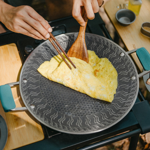 Сковорода з нержавіючої сталі з силіконовими ручками Naturehike CNK2550CF011, 34 х 34 см