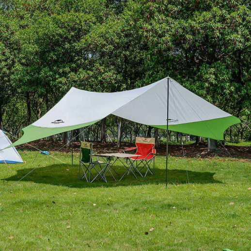 Тент кемпінговий Naturehike 210T polyester 4.0х3.5 м, 1,7 кг (NH16T012-S) помаранчевий