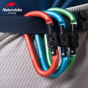 Карабін багатофункціональний з муфтою Naturehike D-type 80 мм