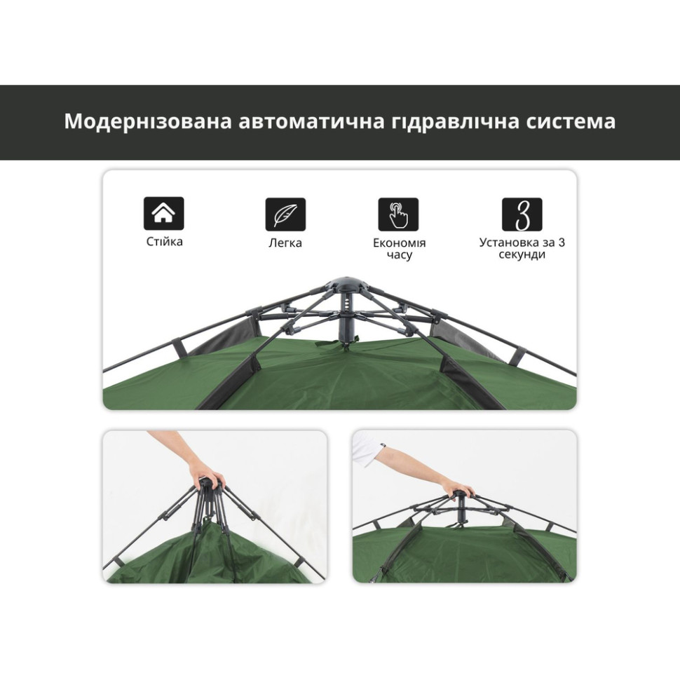 Намет чотиримісний автоматичний Naturehike NH21ZP008, темно