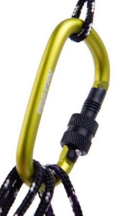 Карабін багатофункціональний з муфтою Naturehike D-type 80 мм синій