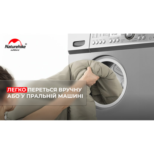 Спальник з капюшоном Naturehike M400 NH20MSD02, (1°C), лівий, сірий (6927595702390)