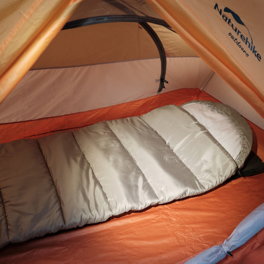 Спальник з капюшоном Naturehike M400 NH20MSD02, (1°C), лівий, зелений (6975641885566)