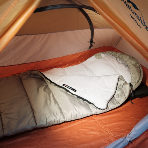 Спальник з капюшоном Naturehike M400 NH20MSD02, (1°C), лівий, зелений (6975641885566)