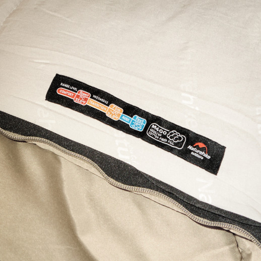 Спальник з капюшоном Naturehike M400 NH20MSD02, (1°C), лівий, зелений (6975641885566)