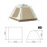 Тент для кемпінгу Naturehike CNK2450WS021, бежевий