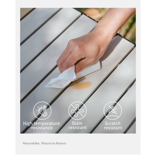 Складаний стіл Naturehike Star Jane T01 CNK2550JJ018, 119х60 см, вуглецева сталь, бежевий