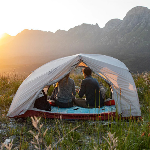 Намет надлегкий двомісний  з футпринтом Naturehike Star-River 2 Updated NH17T012-T, 210T, сіро-червоний
