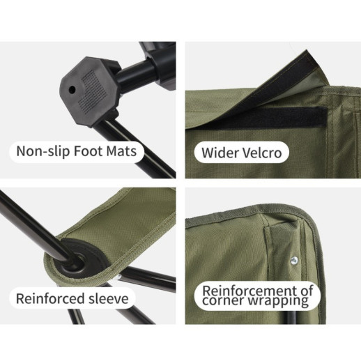 Стілець складаний Naturehike Sea Star 002 CNK2550JJ019, вуглецева сталь, олива