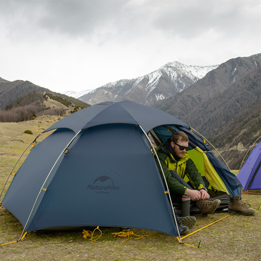 Намет двомісний зі сферичним куполом Naturehike NH19K240-Y, темно-синій