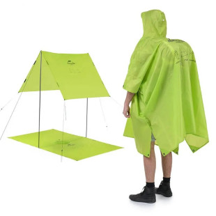 Пончо-дощовик 3 в 1 Naturehike NH17D002-M, 210T, блакитний