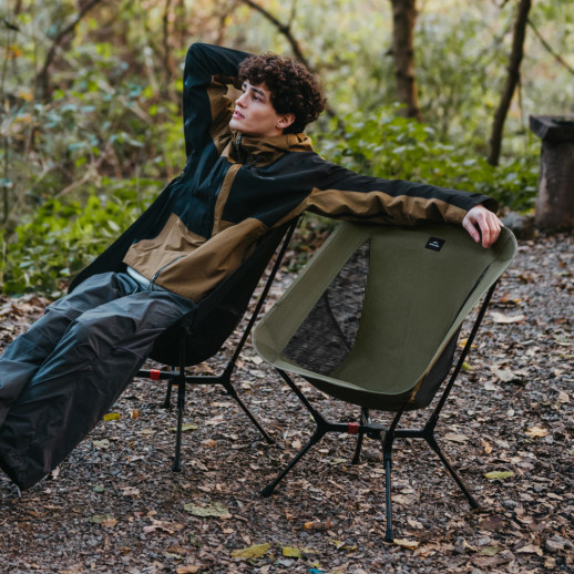 Стілець складаний ультралегкий Naturehike CNK2550JJ013 Yamami YL01, розмір М, алюміній, чорний