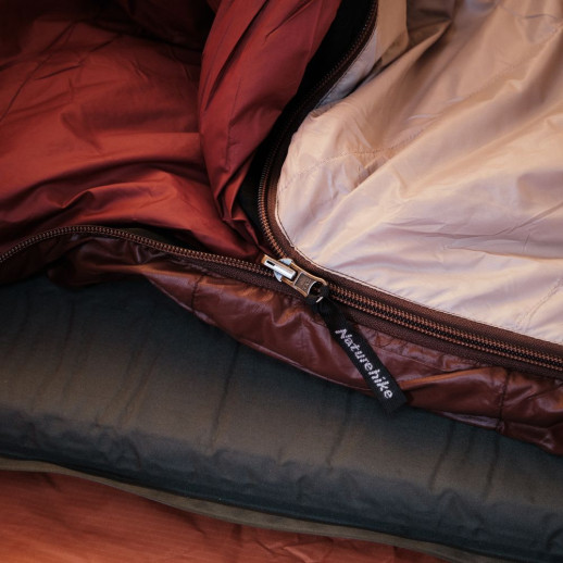 Спальник з натуральним пухом Naturehike Snowbird NH20YD001,p-р L, коричневий 560 г