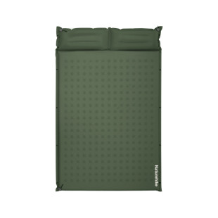Килимок надувний із подушкою двомісний Naturehike CNK2550WS025, 30 мм, зелений