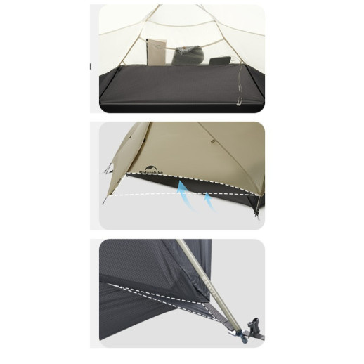 Намет одномісний ультралегкий Naturehike Mongar UL CNK2550WS016, сірий