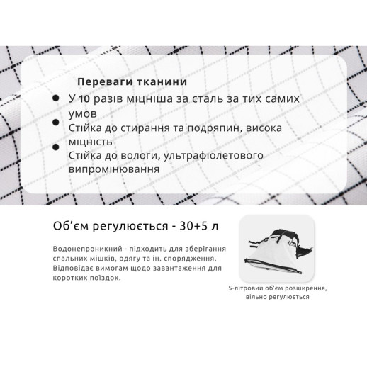 Рюкзак туристичний Naturehike CNK2300016, 30+5 л, чорний